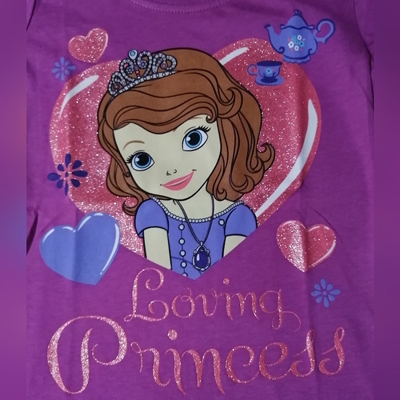 🔥SALE🔥 Sofia the First "Loving Princess" Long Sleeved Girls T-shirt NWT Size 6 - Picture 2 of 5